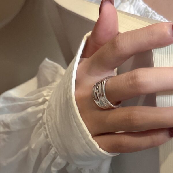 Wholesale 925 Sterling Silver Pleated Ring - Image 4