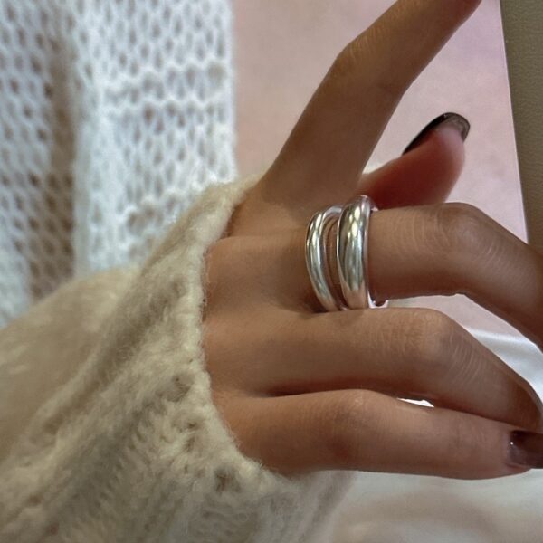 Wholesale 925 Sterling Silver Matte Ring - Image 5