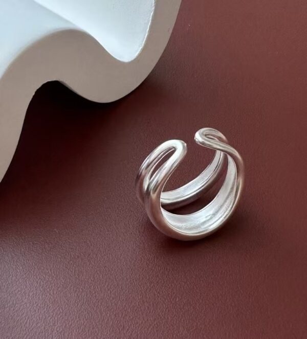 Wholesale 925 Sterling Silver Matte Ring - Image 2
