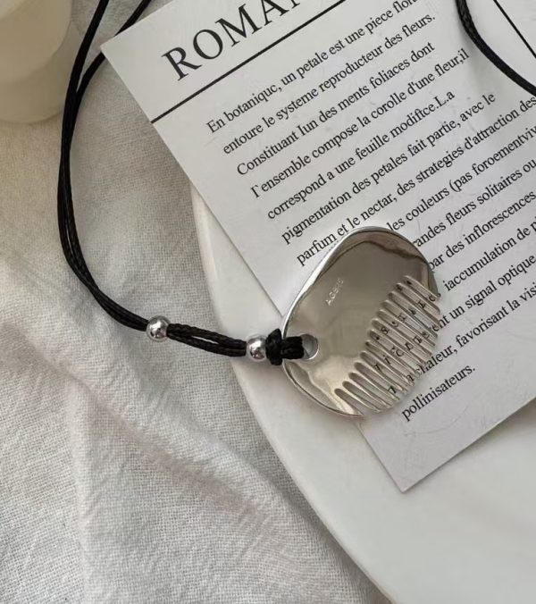 Wholesale 925 Sterling Silver Comb Cord Necklace - Image 3