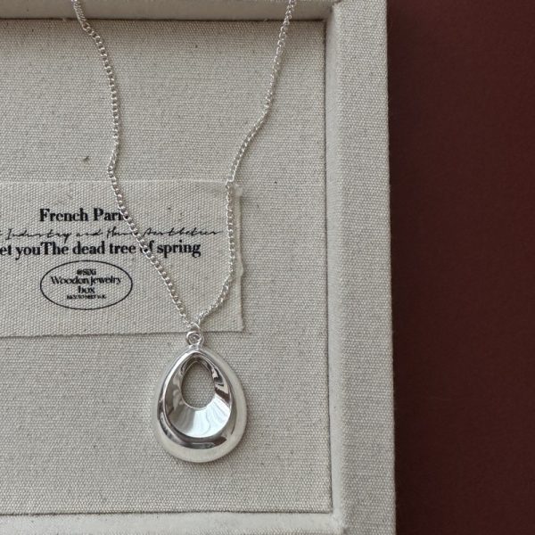 Wholesale 925 Sterling Silver Waterdrop Sweater Necklace - Image 2