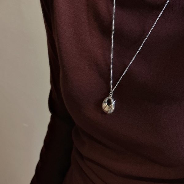 Wholesale 925 Sterling Silver Waterdrop Sweater Necklace - Image 4