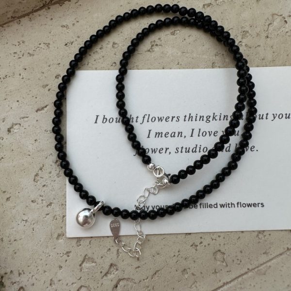 Wholesale 925 Sterling Silver Agate Bead Necklace - Image 2