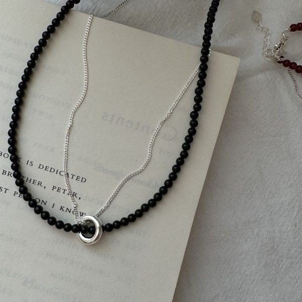 Wholesale 925 Sterling Silver Agate Silver Chain Necklace - Image 3