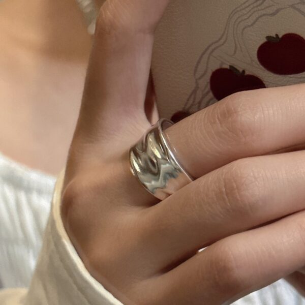 Wholesale 925 Sterling Silver Pleated Ring - Image 6