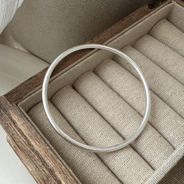 Wholesale 925 Sterling Silver Plain Bangle - Image 2