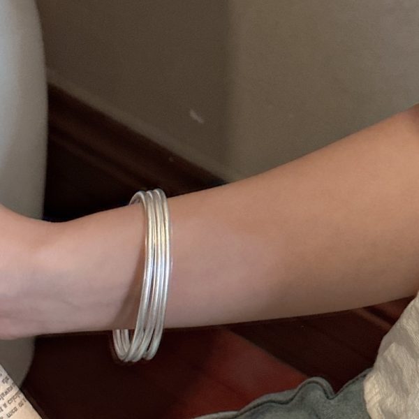 Wholesale 925 Sterling Silver Plain Bangle - Image 4