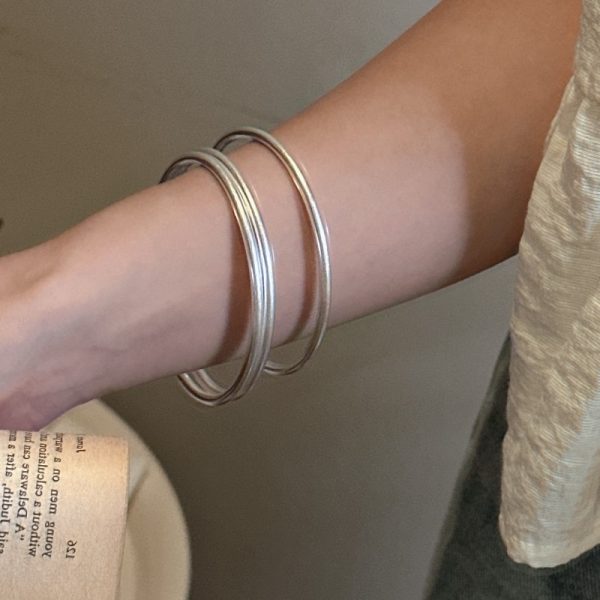 Wholesale 925 Sterling Silver Plain Bangle - Image 5