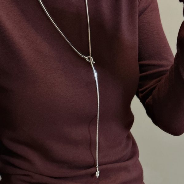 Wholesale 925 Sterling Silver Square Snake Sweater Chain - Image 4