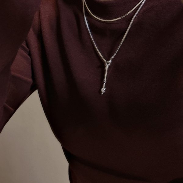 Wholesale 925 Sterling Silver Square Snake Sweater Chain - Image 6