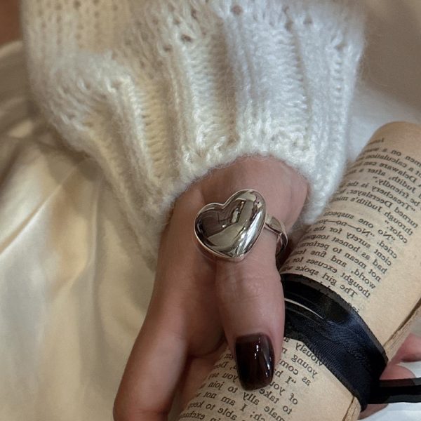 Wholesale 925 Sterling Silver Chunky Love Ring - Image 5