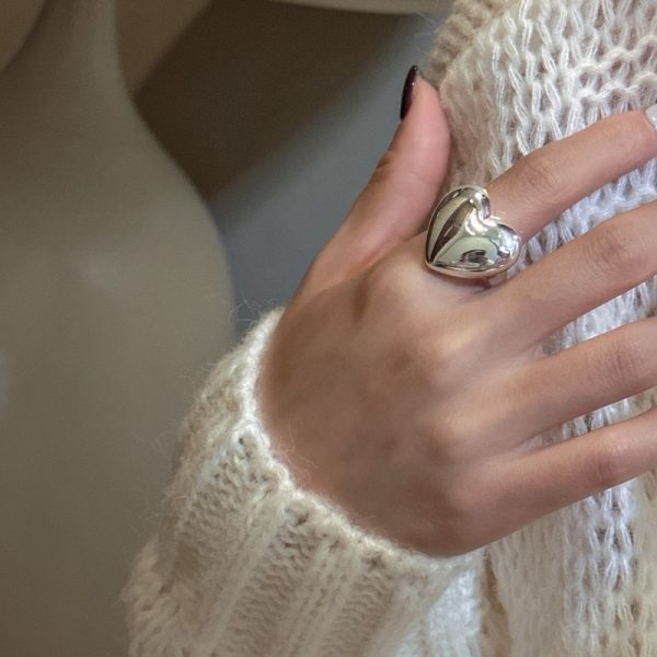 Wholesale 925 Sterling Silver Chunky Love Ring - Image 6