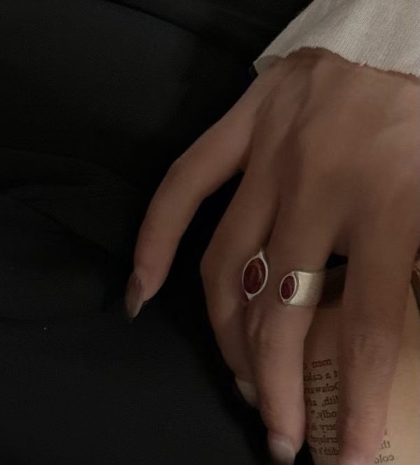 Wholesale 925 Sterling Silver Red Agate Ring - Image 6