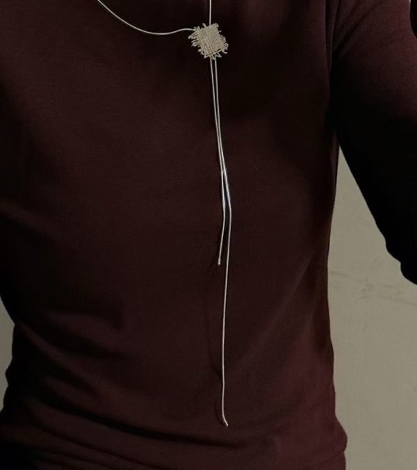 Wholesale 925 Sterling Silver Adjustable Sweater Long Necklace - Image 6