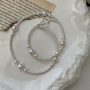 Wholesale 925 Sterling Silver Bead Clavicular Necklace