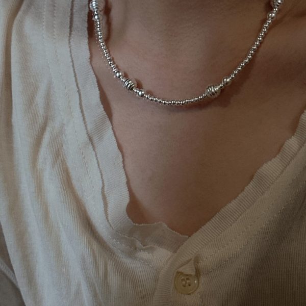 Wholesale 925 Sterling Silver Bead Clavicular Necklace - Image 5