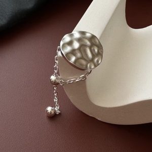 Wholesale 925 Sterling Silver Texture Adjustable Light Ring