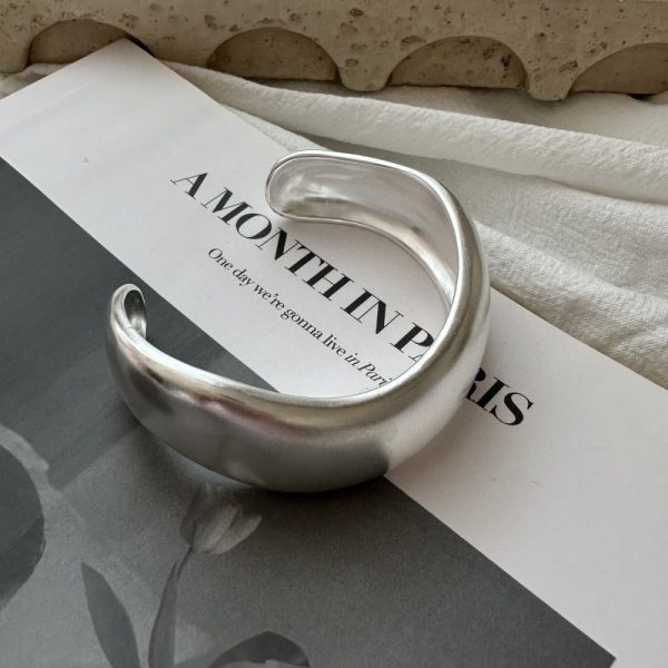 Wholesale 925 Sterling Silver Chunky Irregular Bangle