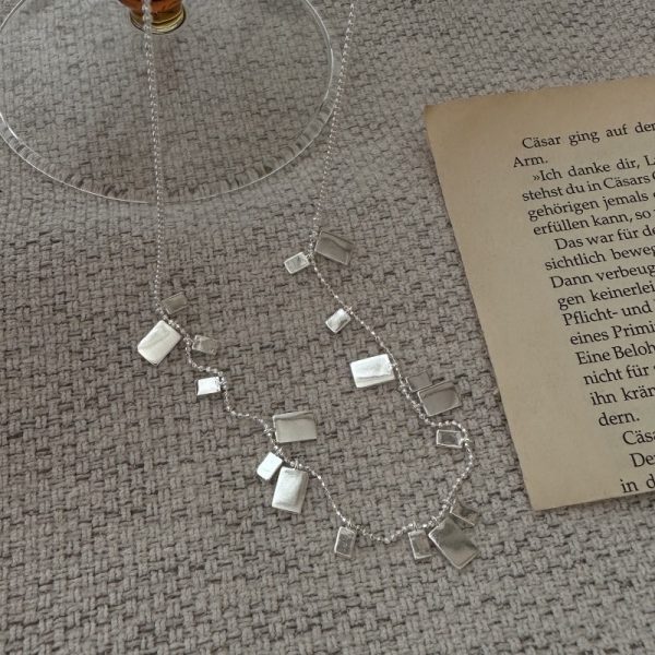 Wholesale 925 Sterling Silver Block Necklace - Image 3