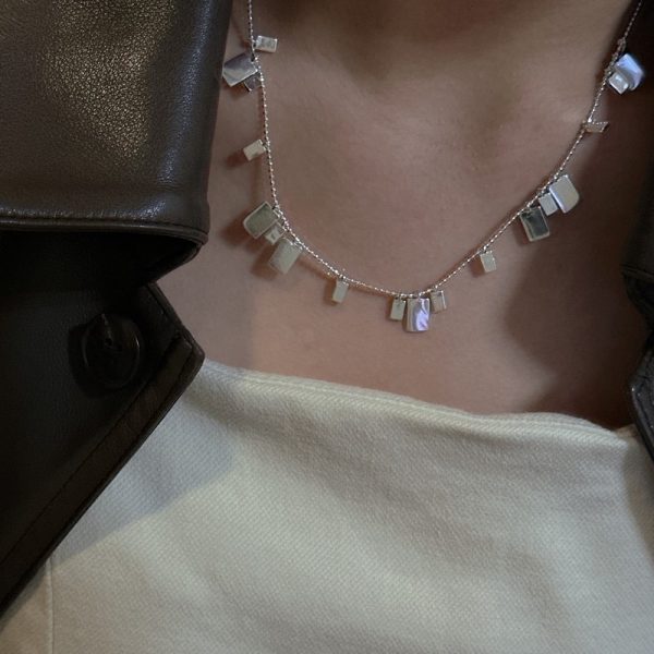 Wholesale 925 Sterling Silver Block Necklace - Image 5