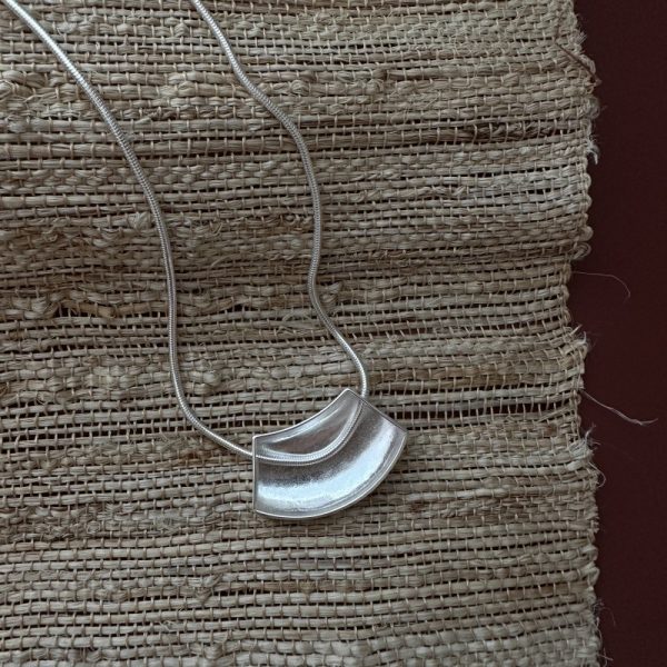 Wholesale 925 Sterling Silver Smooth Curved Necklace - Image 3