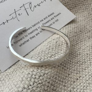 Wholesale 925 Sterling Silver Matt Bangle