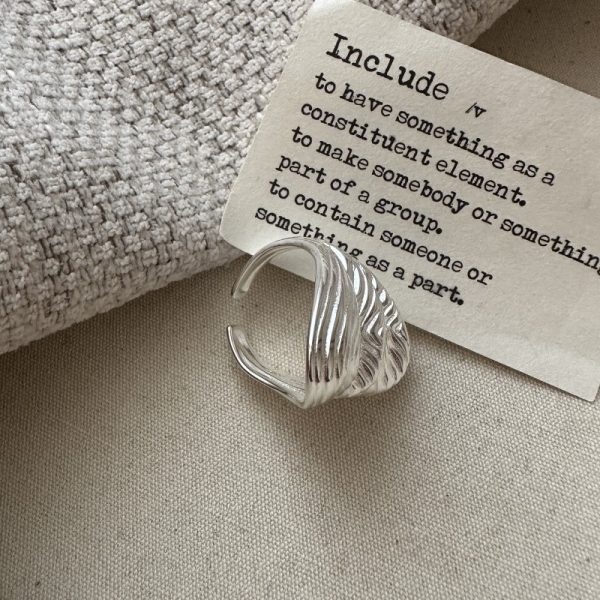 Wholesale 925 Sterling Silver Texture Chunky Ring - Image 2