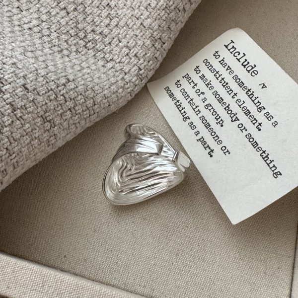 Wholesale 925 Sterling Silver Texture Chunky Ring - Image 3