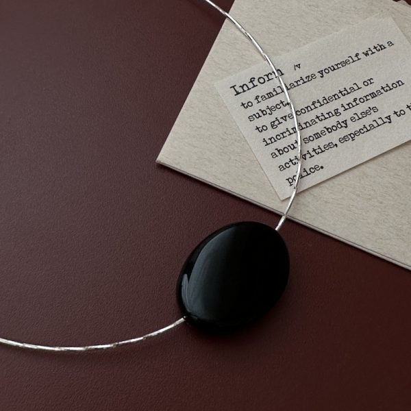 Wholesale 925 Sterling Silver Black Agate Chocker - Image 3