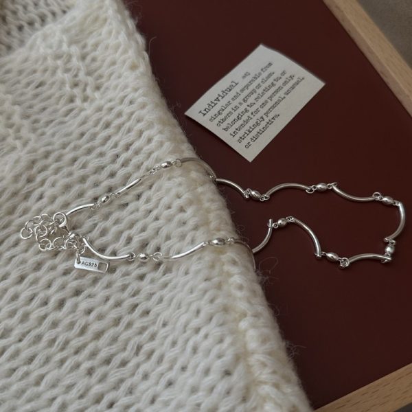 Wholesale 925 Sterling Silver Wavy Necklace - Image 2