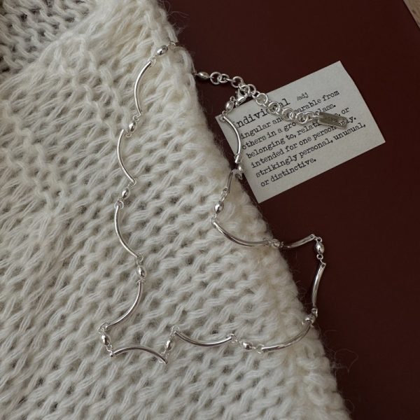 Wholesale 925 Sterling Silver Wavy Necklace