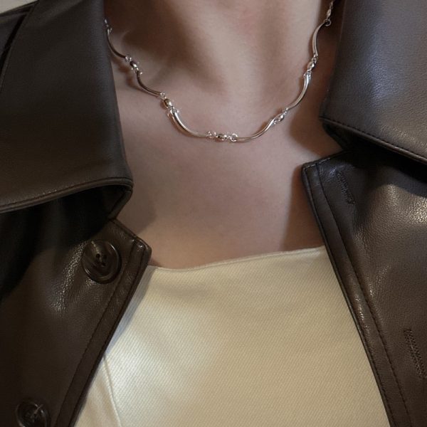 Wholesale 925 Sterling Silver Wavy Necklace - Image 5
