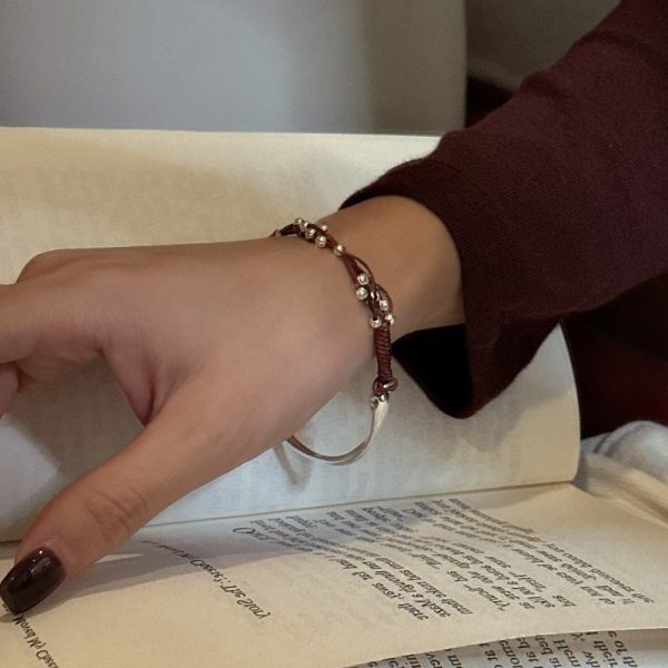 Wholesale 925 Sterling Silver Beaded Bangle - Image 4