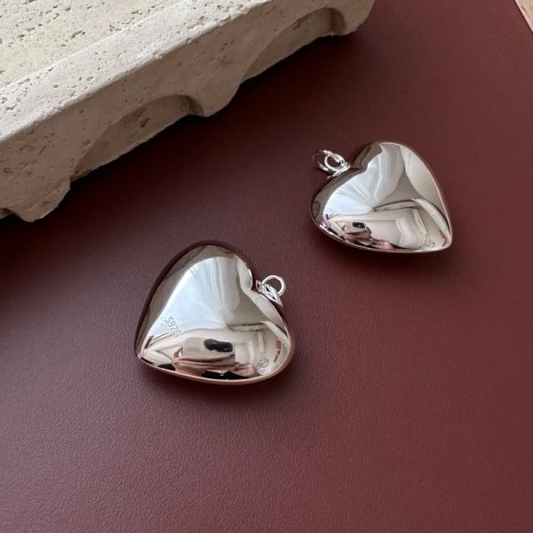 Wholesale 925 Sterling Silver Hollow Heart Pendant - Image 2