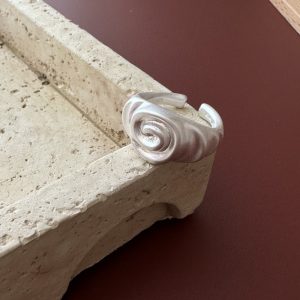 Wholesale 925 Sterling Silver Spiral Matte Ring
