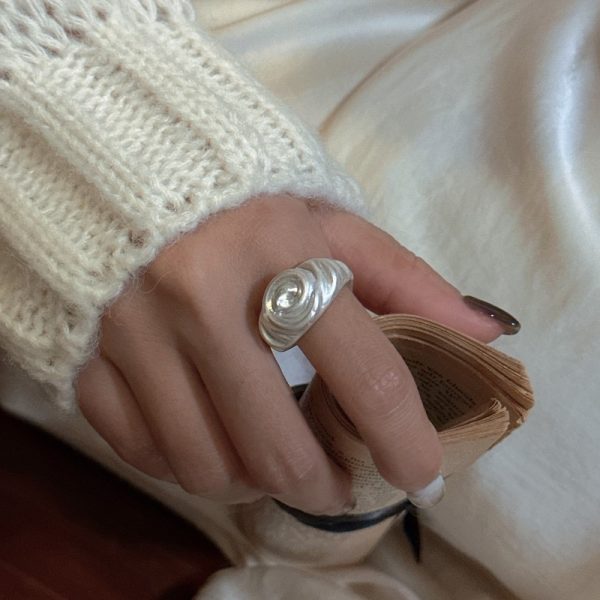 Wholesale 925 Sterling Silver Spiral Matte Ring - Image 4