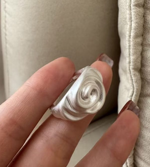 Wholesale 925 Sterling Silver Spiral Matte Ring - Image 3