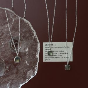 Wholesale 925 Sterling Silver Square Labradorite Necklace