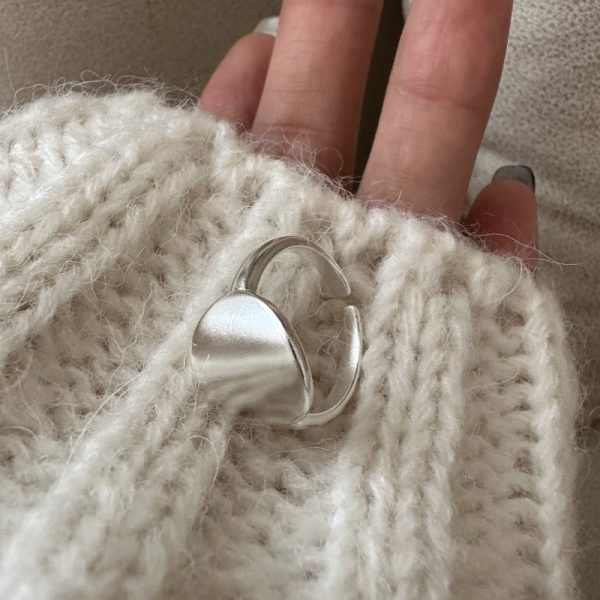 Wholesale 925 Sterling Silver Matte Oval Ring - Image 2