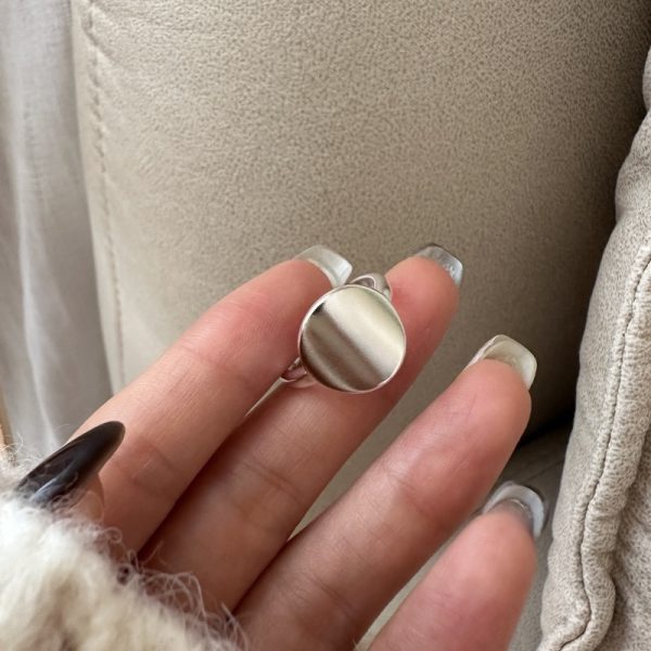 Wholesale 925 Sterling Silver Matte Oval Ring - Image 3