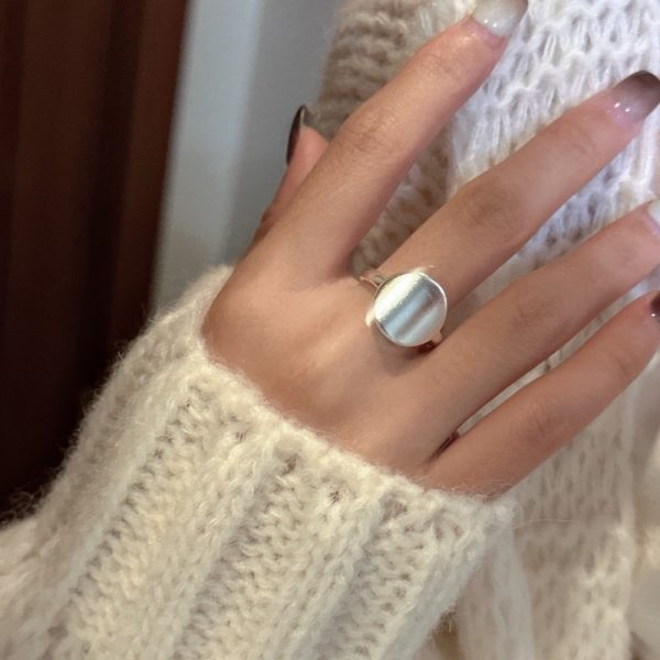 Wholesale 925 Sterling Silver Matte Oval Ring - Image 4
