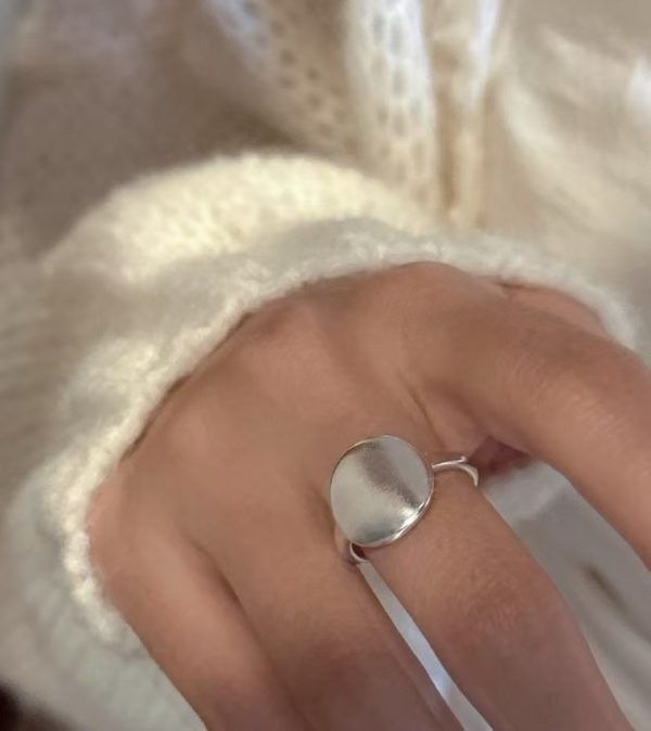 Wholesale 925 Sterling Silver Matte Oval Ring - Image 6