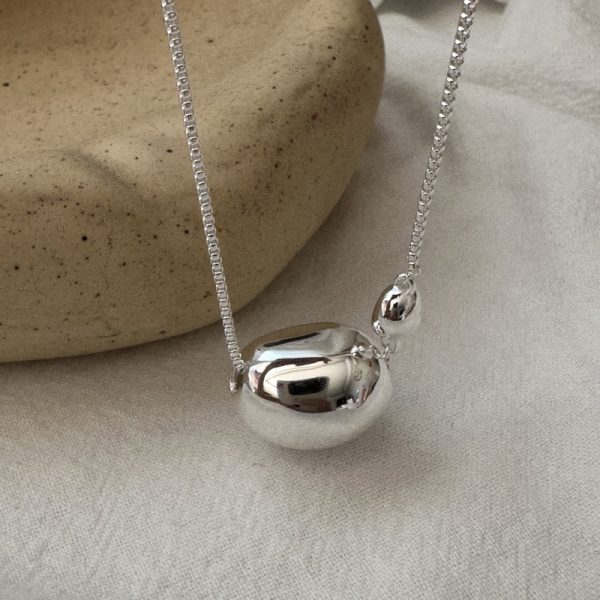 Wholesale 925 Sterling Silver Sweater Long Bead Necklace