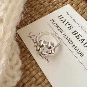 Wholesale 925 Sterling Silver Flower Ring