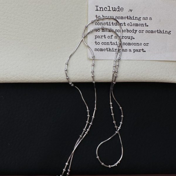 Wholesale 925 Sterling Silver Vintage Snake Bone Bead Chain Necklace - Image 2