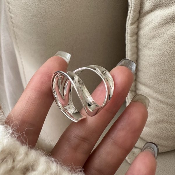 Wholesale 925 Sterling Silver Two Layers Ring - Image 3