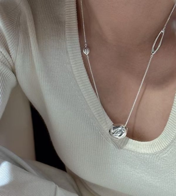 Wholesale 925 Sterling Silver Sweater Long Bead Necklace - Image 6