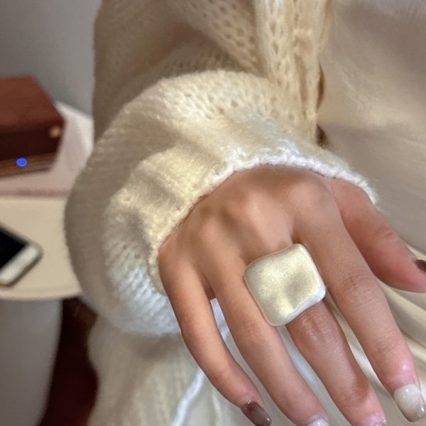 Wholesale 925 Sterling Silver Matte Irregular Ring - Image 5