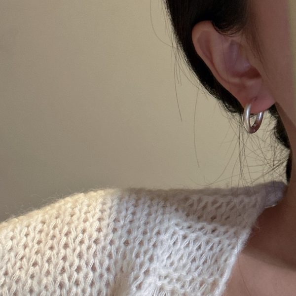 Wholesale 925 Sterling Silver Matte Hoop Earrings - Image 5