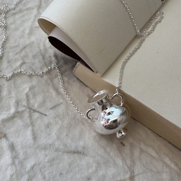 Wholesale 925 Sterling Silver Wine Pot Sweater  Necklace
